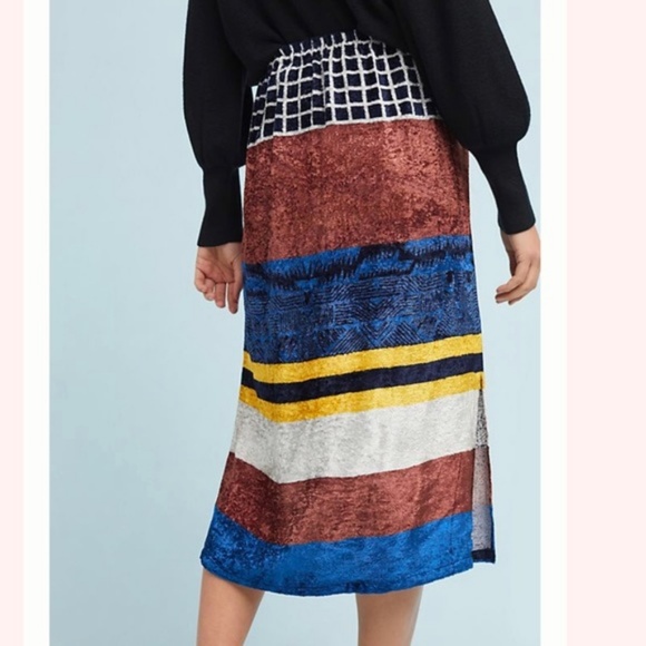 Anthropologie ADDORA VELVET SKIRT - Picture 3 of 8